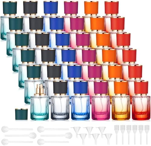 Teenyyou 36 Pack 30 ml Empty Perfume Bottles Refillable, Multicolor