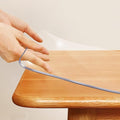 Rectanglar 19x32 in Clear Plastic Table Protector Desk Cover Mat Thicken Transparent Desk Pad Mat Kitchen Table Cover Protector Table Pad Tablecloth for Coffee Table Writing Desk Topper Waterproof