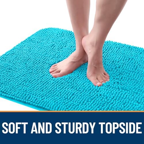 OLANLY Dog Door Mat for Muddy Paws 47x20, Super Absorbent Chenille Mud Mat