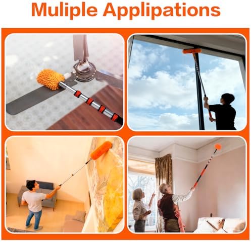 26FT High Reach Duster Cleaning Kit with 5-20 FTExtension Pole