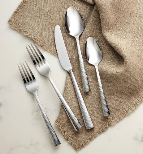 Lenox Gladstone 65-Piece 18/10 Silverware Set for 12, Flatware