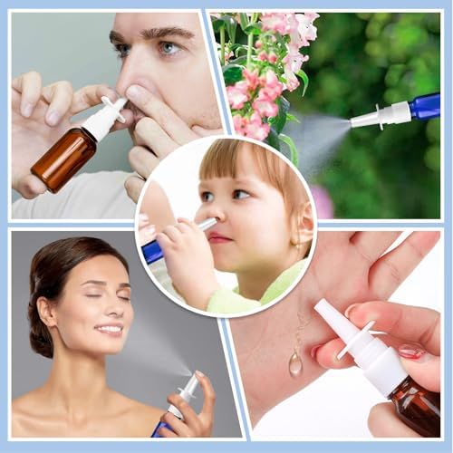 10 Pcs Nasal Spray Bottle Glass Empty Refillable