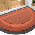 OLANLY Half Circle Front Door Mat Outside 59x34 All-Season Rubber Doormat