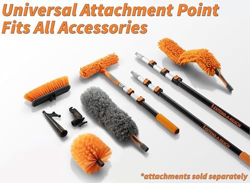 4-12 ft Long Telescopic Extension Pole, Multi-Purpose Extendable Pole