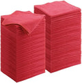 Nuenen Car Microfiber Clean Cloths, Red, 16 x 16 Inch, 60 Pcs