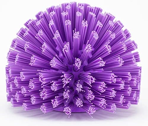 SPARTA Industrial Tank Brush Head Pipe Brush Head, Drain Brush with 3/4" Thread Hole (Handle Not Included) for Commercial Use, Plastic, 5 x 3.9 Inches, Purple - (Pack of 1)