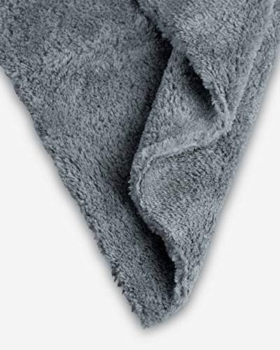 Adam's Borderless Grey Microfiber Towel (12pk) - Premium Ultra Soft Car Detailng Towel Cloths, 480gsm - Safe for Car Wash, Home Cleaning & Pet Drying Cloths (16 Inch x 16 Inch)