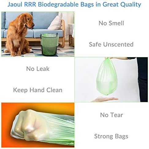 Jaoul Trash Bags 2.6 Gallon, Small Garbage Bags, Strong & Unscented Mini Trash Bags for Kitchen, Bathroom, Office, Restroom, Car, Green, 80 Counts