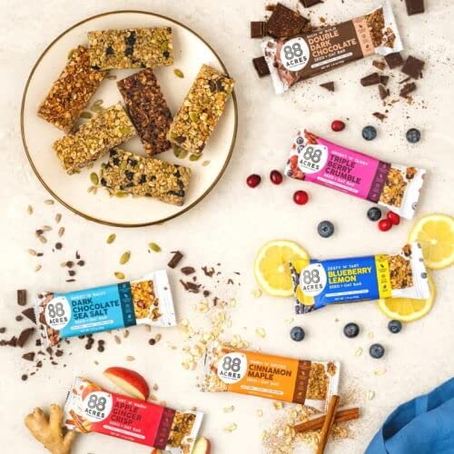 88 Acres Granola Bars | Variety | Gluten Free, Nut-Free Oat and Seed Snack Bar | Vegan & Non GMO | 12 Pack