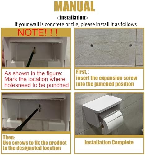 Double Toilet Paper Holder Wall Mount with Shelf- with Gear Cutter for Residential Bathrooms & Commercial Toilet Paper Dispenser for Commercial Bathroom