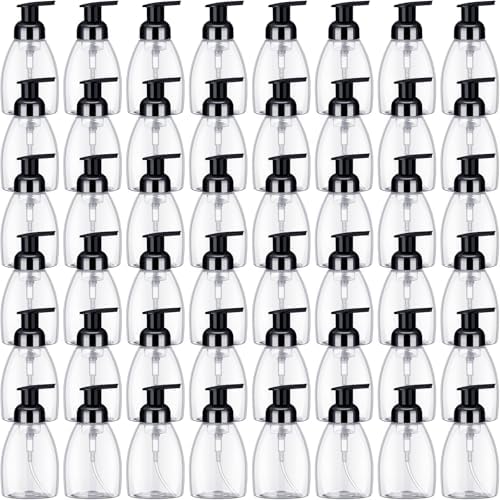 Nuenen 48 Pcs Foaming Soap Dispenser Pump Bottles,8oz Plastic, Black