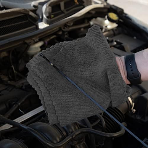 Arkwright Smart Rags Microfiber Cleaning Cloths, Pack of 50 in a Box, Lint Free 180 GSM Reusable Towels for Auto, Office and Household Cleaning, 12 x 12 in, Black