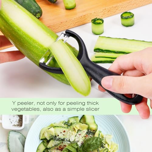 Senbowe Upgrade Potato Peeler for Kitchen, 6PCS Stainless Steel Vegetable Peeler, I and Y Veggie Food Peeler for Apple Fruit Carrot Zucchini Cucumber,Good Grip Makes Peeling Very Easy