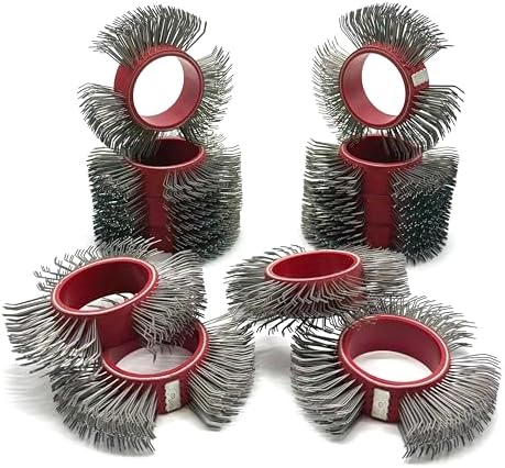12PCS,Abrasive Wire Wheel Belt, Bristle Blasting Wheels for Surface Blaster