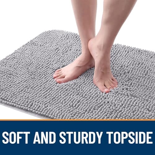 OLANLY Dog Door Mat for Muddy Paws 24x16, Super Absorbent Chenille Mud Mat