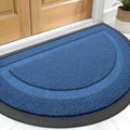 OLANLY Half Circle Front Door Mat Outside 29.5x17 All-Season Rubber Doormat