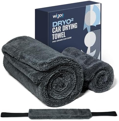 Wigoo Microfiber Car Drying Towel for Detailing, Cars, SUV, Truck (3 Sizes)
