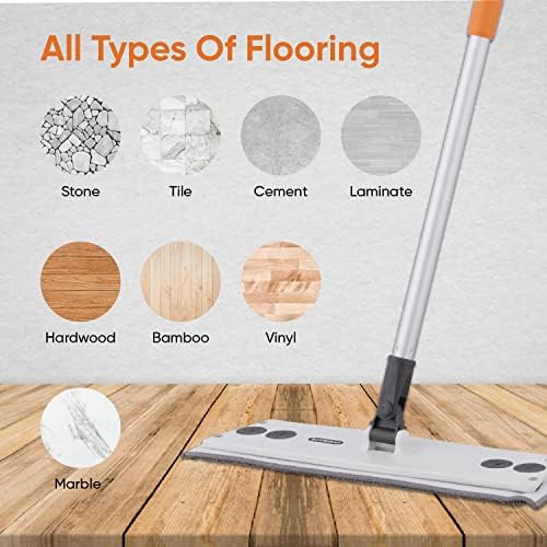 Superio Microfiber Pads, Refill for Miracle Mop, Microfiber Replacement Head , 16 Inch Refill for Flat, Spray- Grey