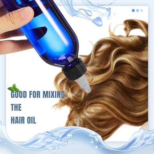 Barydat 12 Pcs 8 oz Squeeze Applicator Bottles for Hair Oiling, Blue