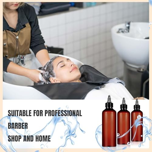 Barydat 12 Pcs 3.4 oz Squeeze Applicator Bottles for Hair Oiling, Amber