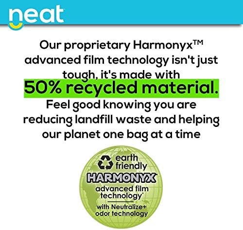Neat Tall Kitchen 30 Gallon Drawstring Trash Bags - (25 COUNT) - Triple Ply Fortified, Eco-Friendly 50% Recycled Material, Neutralize+ Odor Technology, Reversible Black and White Garbage Bags