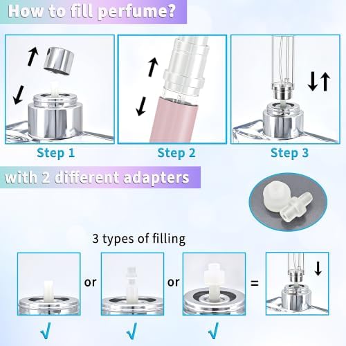 5ml Refillable Perfume Atomizer Travel Bottle, Perfume Spray Bottle (Pink)