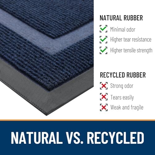 OLANLY Front Door Mat Outside 71x34, All-Season Heavy-Duty Rubber Doormat