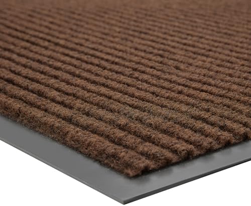 100pointONE Front Door Mat, Heavy Duty Indoor Outdoor Doormat, 96" x 48" Low Profile Outdoor Mats for Home Entrance, Stain and Fade Resistant Welcome Mat Ideal for High Traffic Area, Brown