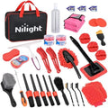 Nilight 37PCS Car Detailing Kit for Interior Exterior Car Care, Red