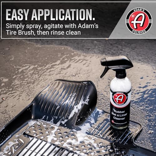 Adam's Rubber Mat & Liner Cleaner 16oz - Floor Mat Cleaner Restores Rubber, Plastic & Vinyl Mats For Car Detailing, Alos Works On Truck Bed Cargo Liners, Trunk Mat Accessories & More