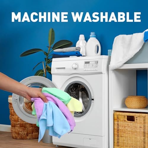 TEAWOO Microfiber Cleaning Cloths-50 Pack, Microfiber Towels Bulk