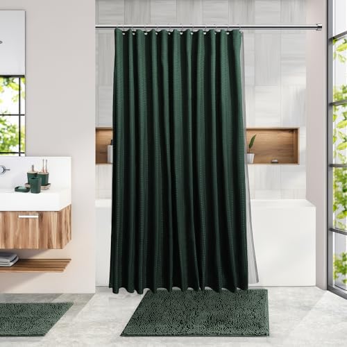 Clara Clark Bathroom Set, Bathroom Sets with Shower Curtain and Rugs