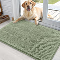OLANLY Dog Door Mat for Muddy Paws 36x24, Super Absorbent Chenille Mud Mat