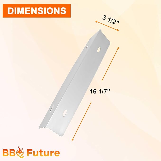 MixRBBQ Stainless Steel 7-Pack Heat Plates and 4-Pack Burner BBQ Replacement Part Kit for Prestige 500 and Napoleon Grill Rogue Series