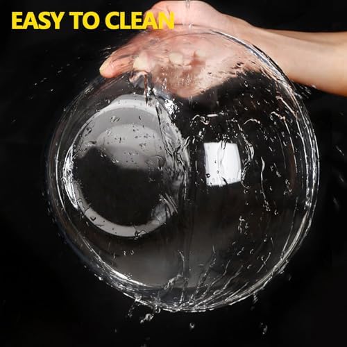 5 Quart Deep Big Glass Bowl with Lid,10 Inch Large Glass Mixing Bowl