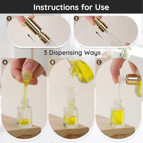 Segbeauty 80pcs 0.1oz Empty Mini Spray Bottle, Mini Perfume Travel Refillable Atomizer Sprayer, Bulk Perfume Atomizer with Transfer Tool, 3ml Small Fine Mist Travel Cologne Sprayer Bottle Fragrance