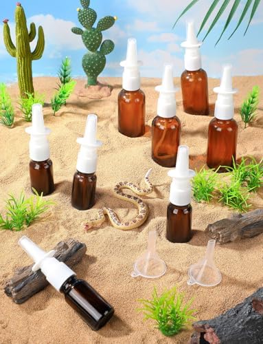 10 Pcs Nasal Spray Bottle Glass Empty Refillable