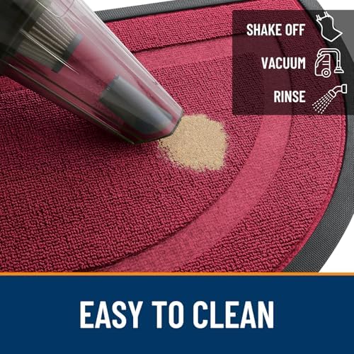 OLANLY Half Circle Front Door Mat Outside 59x34 All-Season Rubber Doormat