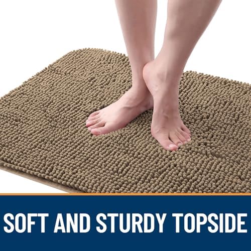 OLANLY Dog Door Mat for Muddy Paws 24x16, Super Absorbent Chenille Mud Mat