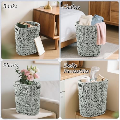 Bathroom Accessory Set, 25 Pcs Bath Set with 4 Gallon Wicker Trash Can,Tray
