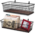 SheeChung [Extra Large Wall Storage Basket, Metal Hanging Basket, Black
