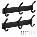 2PACK Coat Hooks Wall Hook for Hanging Clothes Robes Towels Hats Heavy Duty Coat Hanger Coat Rack Wall Mount with 3 Hooks (2 Count)
