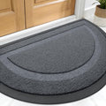 OLANLY Half Circle Front Door Mat Outside 29.5x17 All-Season Rubber Doormat