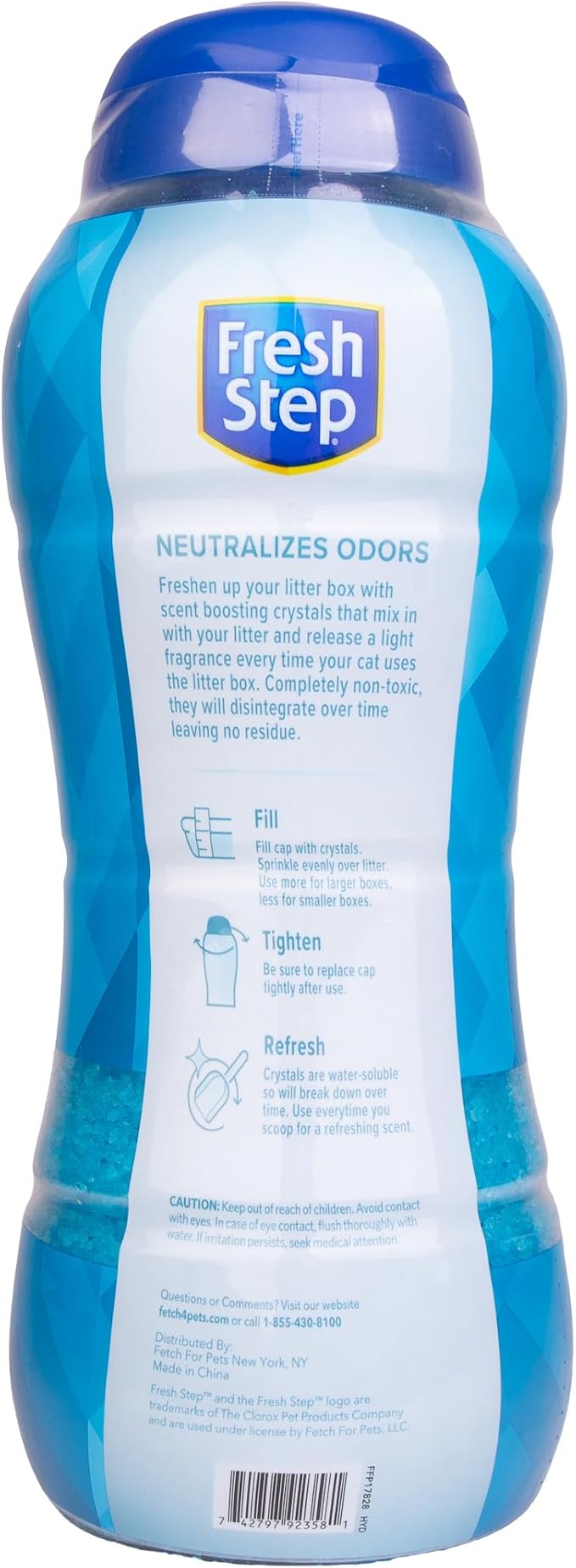 Fresh Step Cat Litter Crystals in Fresh Scent - Cat Litter Box Deodorizer - Combats Odors and Neutralizes Smells to Keep Your Home Clean, Value Size, 70 Ounce