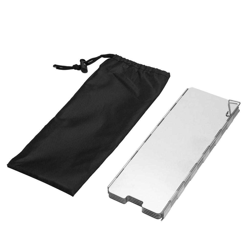 Camp Stove Windscreen, 10 Plates Lightweight Camping Stove Windshield Folding Outdoor Picnic Cooker Wind Screen for Camping Burner, Backpacking, Butane, Alcohol Stoves Wind Shield