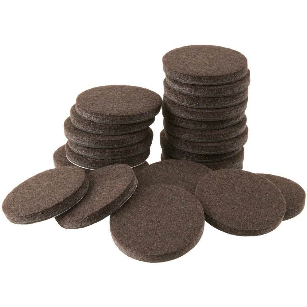 1 1 2" Round Heavy Duty Felt Furniture Pads for Hardwood (24 Count)