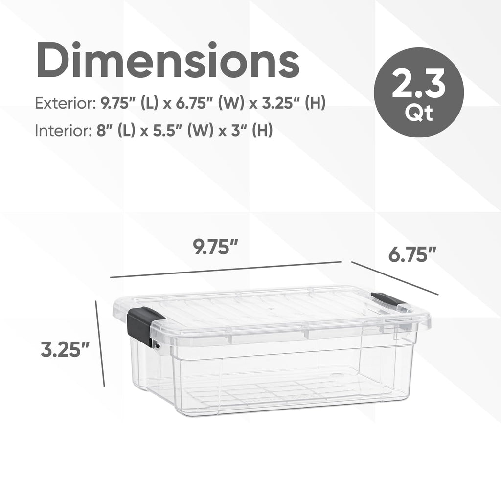 2.3 Quart Clear Plastic Storage Containers with Lids (36 Count)