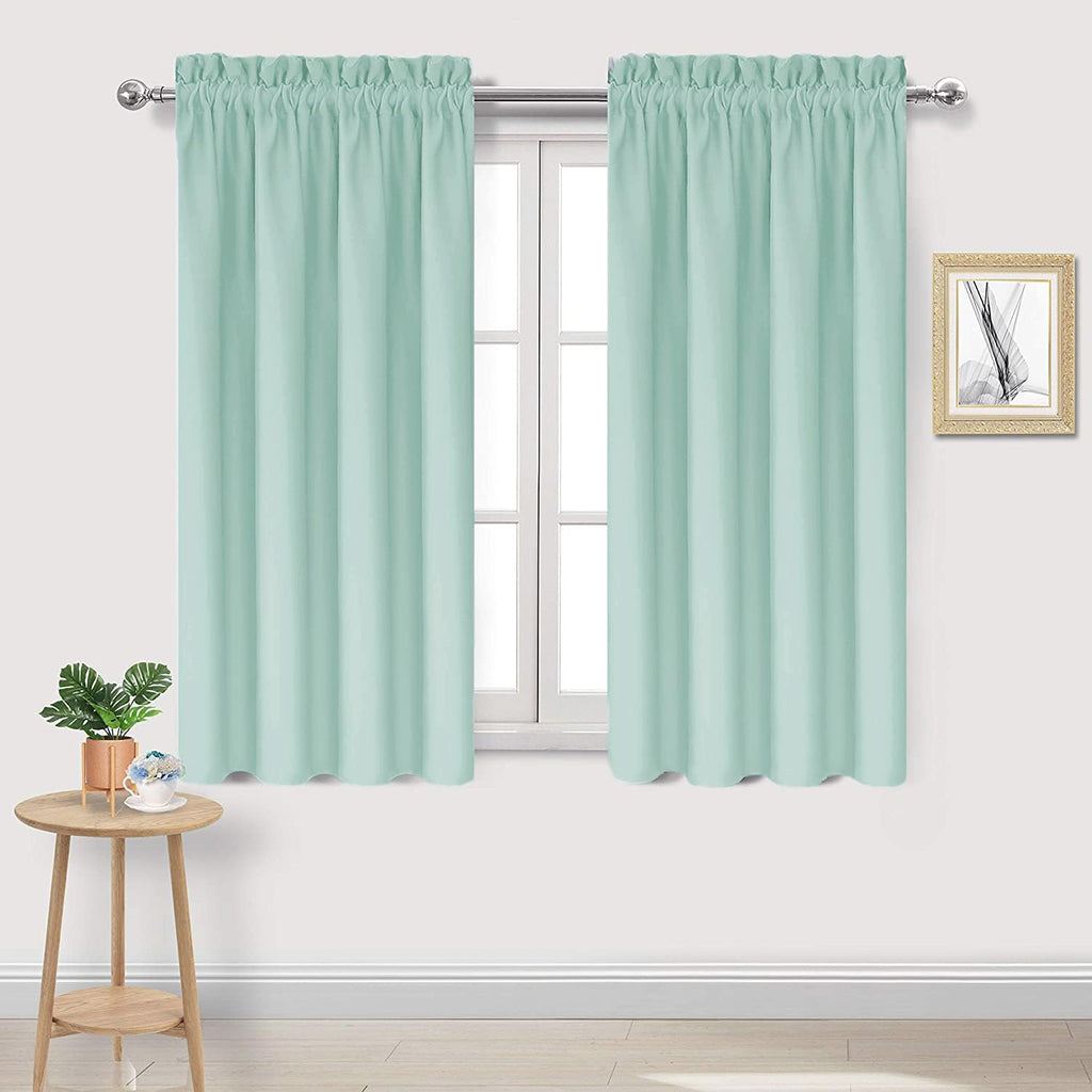 Blackout Curtains for Bedroom Living Room 42 x 45 Inch Long 2 Panels (2 Count)