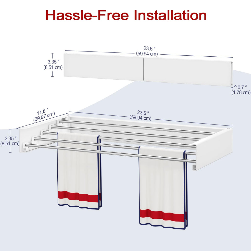 Wall Mounted Drying Rack 23.6"