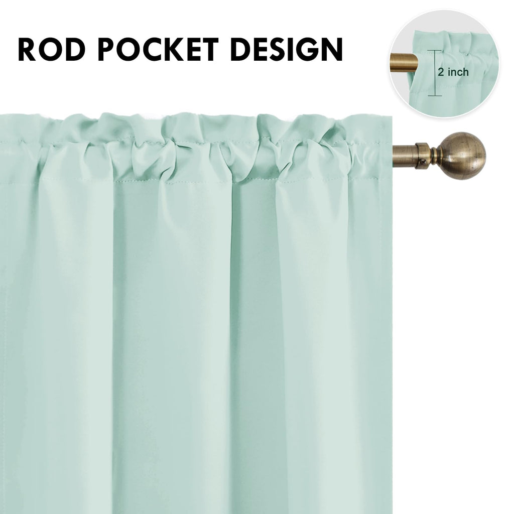 Blackout Curtains for Bedroom Living Room 42 x 45 Inch Long 2 Panels (2 Count)